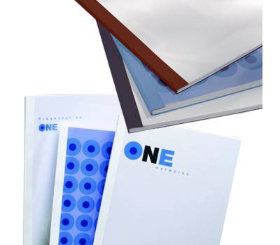 Cartelline termiche Business Line - 3 mm - leather blu scatola 100 pezzi - GBC - IB451010 - 13465451010 - DMwebShop - 1