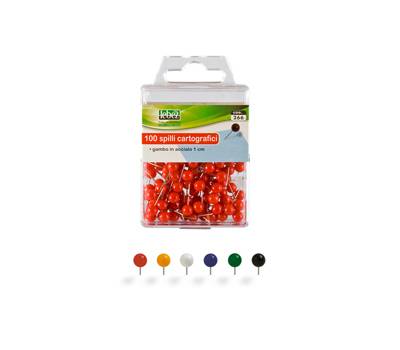 Spilli cartografici a sfera - rosso - scatola 100 pezzi - Lebez - 266-R - 8007509002667 - DMwebShop