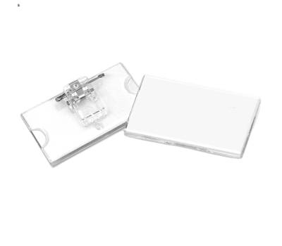 Portabadge con clip e spilla - 6,5 x 3 cm - conf. 24 pezzi - Lebez 31-080 - 31-080-B - 8007509310809 - DMwebShop