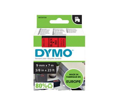 Nastro D1 409170 - 9 mm x 7 mt - nero-rosso - Dymo - S0720720 - 5411313409179 - DMwebShop