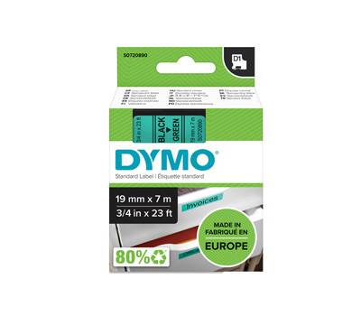Nastro D1 458090 - 19 mm x 7 mt - nero-verde - Dymo - S0720890 - 5411313452199 - DMwebShop