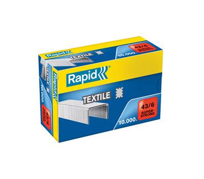 Punti Super Strong Textile - 43/6 - acciaio zincato per tessuti - conf. 10000 pezzi - Rapid - 24872200 - 7313468722005 - DMwebShop