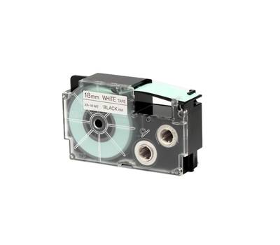 Nastro - 18 mm x 8 mt - nero-bianco - Casio - XR-18WE1-W-DJ - 4971850117506 - DMwebShop