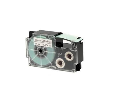 Nastro - 18 mm x 8 mt - Nero-Trasparente - Casio - XR-18X1-W-DJ - 4971850117537 - DMwebShop