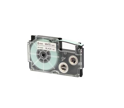Nastro - 6 mm x 8 mt - nero-bianco - Casio - XR-6WE1-W-DJ - 4971850120469 - DMwebShop