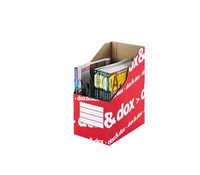 Portariviste - 17 x 35 x 25 cm - bianco-rosso - Rexel - conf. 12 pezzi - Dox - 1600176 - 8004389079604 - DMwebShop