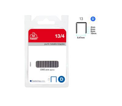 Punti zincati - 13/4 - 4 mm - metallo - conf. 3360 pezzi - Romeo Maestri - 1110501 - 8005231435029 - DMwebShop