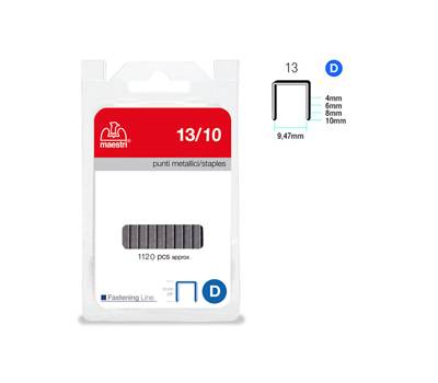 Punti zincati - 13/10 - 10 mm - metallo - conf. 1120 pezzi - Romeo Maestri - 1110507 - 8005231435081 - DMwebShop