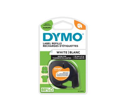 Nastro Letratag - 12 mm x 2 mt - bianco - termoadesivo - Dymo - S0718850 - 5411313187695 - DMwebShop