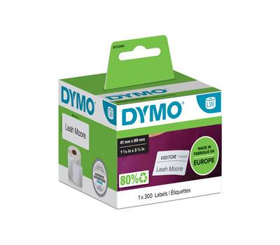 Rotolo 300 etichette LW 113560 - 41 x 89 mm - rimovibile - per badge - bianco - Dymo - S0722560 - 5411313113564 - DMwebShop