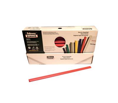Dorsetti tondi per rilegatura - 8 mm - rosso - scatola 50 pezzi - Fellowes - D108RO - 8015687018615 - DMwebShop