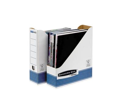 Portariviste System - formato utile 7,8 x 31,1 x 25,8 cm - bianco-blu - conf. 10 pezzi - Bankers Box - 0026301 - 43859520985 - DMwebShop