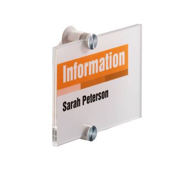 Targa per porte-pareti Crystal Sign - 14,8 x 10,5 cm - Durable - 4821-19 - 4005546403557 - DMwebShop