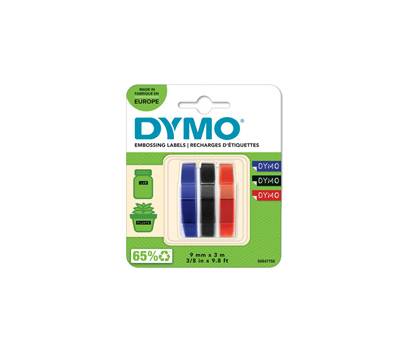 Nastro a rilievo - 9 mm x 3 mt - nero-rosso-blu - blister 3 nastri - Dymo - S0847750 - 3501170847756 - DMwebShop