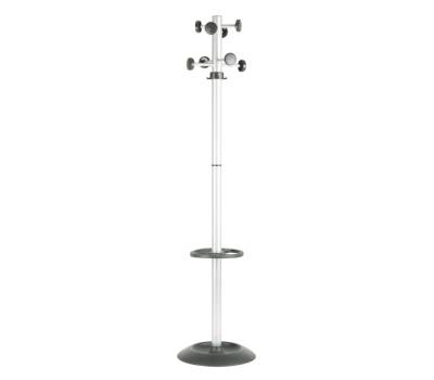 Appendiabiti Totem con portaombrelli - 8 posti - 175 x 39 cm - grigio-nero - Unisit - APUTO/G - 8050043741998 - DMwebShop