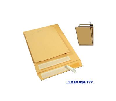Busta a sacco avana serie Monodex soffietti laterali strip adesivo - 25 x 35,3 x 4 cm - 120 gr - conf. 250 pezzi - Blasetti - 0844 - 8007758008441 - DMwebShop