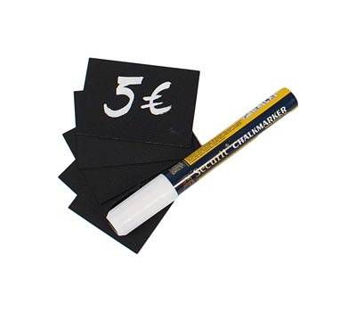 Targhette - 5,2 x 7,4 cm - A8 - nero - set 20 pezzi - Securit - TAG-A8-WT - 8718226491466 - DMwebShop