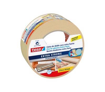 Nastro biadesivo Extra Forte - 5 cm x 25 mt - bianco - Tesa - 05672-00000-12 - 4042448238429 - DMwebShop
