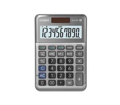 Calcolatrice da tavolo MS-100BM - 10 cifre - big display - grigio - Casio - MS100FM-WA-EP - 4549526615429 - DMwebShop