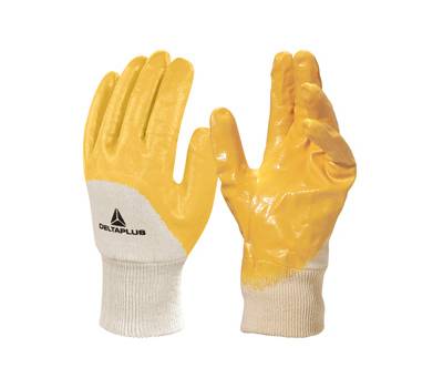 Guanti da lavoro pesante NI015 - nitrile leggero - taglia 09 - giallo - conf. 12 pezzi - Deltaplus - NI01509 - 3295249018818 - DMwebShop