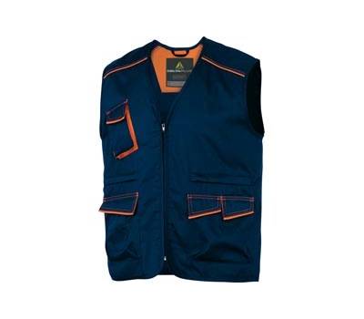 Gilet da lavoro Panostyle M6GIL - sargia-poliestere-cotone - taglia L - blu-arancio - Deltaplus - M6GILBMGT - 3295249151669 - DMwebShop
