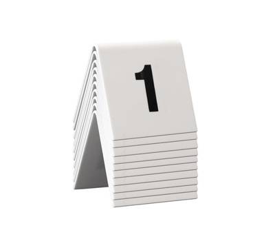 Numeri per tavoli - set da 1 a 10 - Securit - TN-1-10-WT - 8718226498113 - DMwebShop