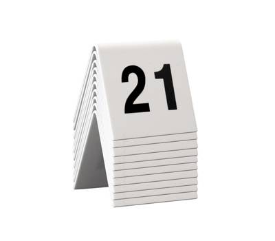 Numeri per tavoli - set da 21 a 30 - Securit - TN-21-30-WT - 8718226498137 - DMwebShop
