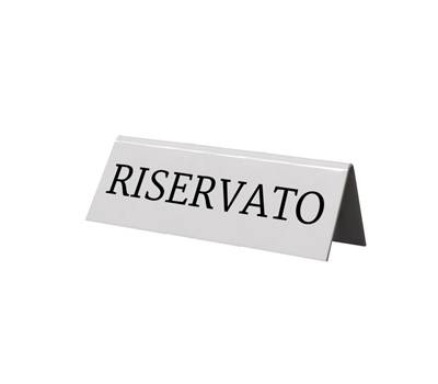 Targhetta RISERVATO per tavoli - set 5 pezzi - Securit - TN-RES-IT-WT - 8718226498335 - DMwebShop