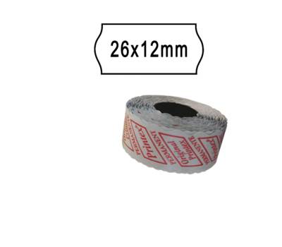 Rotolo da 1000 etichette a onda per Smart 8/2612 - 26 x 12 mm - adesivo permanente - bianco - pack 10 rotoli - Printex - 2612sbp10 - 8034049914037 - DMwebShop