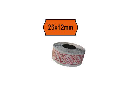 Rotolo da 1000 etichette a onda per Smart 8/2612 - 26 x 12 mm - adesivo permanente - arancio - pack 10 rotoli - Printex - 2612SFP10AR - 8034049914044 - DMwebShop