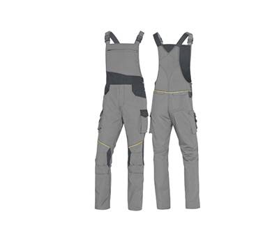 Salopette da lavoro Mach 2 - tela-poliestere-cotone - taglia XL - grigio chiaro-grigio scuro - Deltaplus - MCSA2GRXG - 3295249231309 - DMwebShop