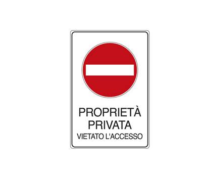Cartello segnalatore - 30 x 20 cm - PROPRIETA' PRIVATA VIETATO L'ACCESSO - alluminio - Cartelli Segnalatori - 5613K - 8768925613126 - DMwebShop Cartello segnalatore - 30 x 20 cm - PROPRIETA' PRIVATA VIETATO L'ACCESSO - alluminio - Cartelli Segnalatori - 5613K - 8768925613126 - DMwebShop