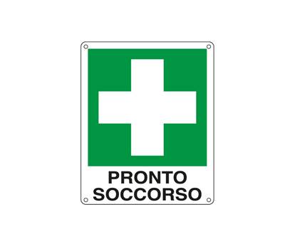 Cartello segnalatore - 12 x 14,5 cm - PRONTO SOCCORSO - alluminio - Cartelli Segnalatori - E20101K - 8769132010135 - DMwebShop Cartello segnalatore - 12 x 14,5 cm - PRONTO SOCCORSO - alluminio - Cartelli Segnalatori - E20101K - 8769132010135 - DMwebShop