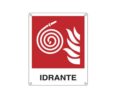 Cartello segnalatore - 25 x 31 cm - IDRANTE - alluminio - Cartelli Segnalatori - E20117X - 8769172011772 - DMwebShop