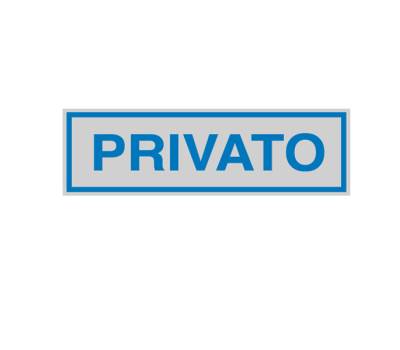 Targhetta adesiva - PRIVATO - 16,5 x 5 cm - conf. 10 pezzi - Cartelli Segnalatori - 96698 - 8771719669858 - DMwebShop