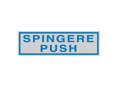 Targhetta adesiva - SPINGERE PUSH - 16,5 x 5 cm - conf. 10 pezzi - Cartelli Segnalatori - 96781 - 9678100010 - DMwebShop