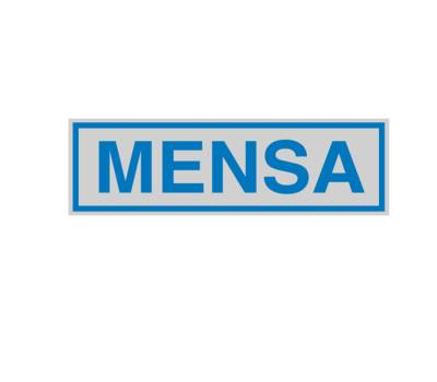 Targhetta adesiva - MENSA - 16,5 x 5 cm - conf. 10 pezzi - Cartelli Segnalatori - 96685 - 8771849668509 - DMwebShop