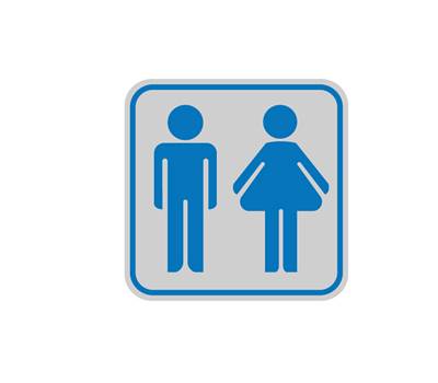 Targhetta adesiva - pittogramma Toilette uomo-donna - 8,2 x 8,2 cm - conf. 10 pezzi - Cartelli Segnalatori - 9644B - 8772069644069 - DMwebShop
