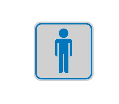 Targhetta adesiva - pittogramma Toilette uomo - 8,2 x 8,2 cm - conf. 10 pezzi - Cartelli Segnalatori - 9642B - 8772079642055 - DMwebShop