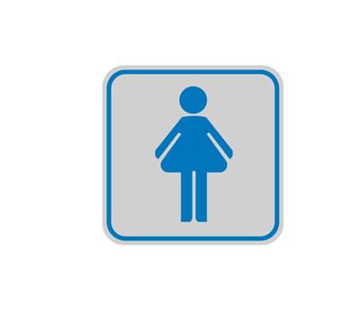 Targhetta adesiva - pittogramma Toilette donna - 8,2 x 8,2 cm - conf. 10 pezzi - Cartelli Segnalatori - 9643B - 8772089643066 - DMwebShop