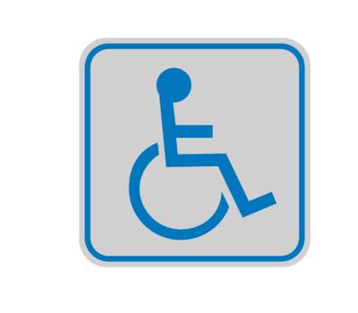 Targhetta adesiva - pittogramma Toilette disabili - 8,2 x 8,2 cm - conf. 10 pezzi - Cartelli Segnalatori - 9653B - 9653B00010 - DMwebShop