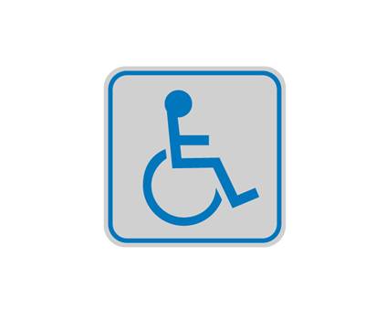 Targhetta adesiva pittogramma Toilette disabili 8,2 x 8,2 cm conf. 10 pezzi - 9653B - 9653B00010 - DMwebShop