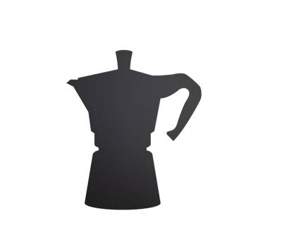 Lavagna da parete Silhouette - 30 x 50 cm - forma moka - nero - Securit - FB-MOKA - 8719075283707 - DMwebShop