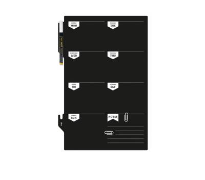 Lavagna da parete Weekplanner - 30 x 45 cm - nero - Securit - FB-PLAN - 8719075283738 - DMwebShop