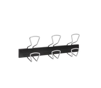 Appendiabiti da muro 3 posti 46,5 x 7,2 x 16,5 cm metallo ABS - 11456