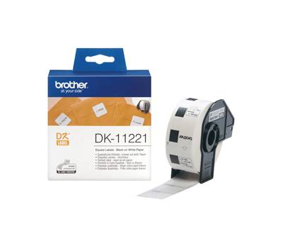 Rotolo 1000 Etichette quadrate 23 x 23 mm - nero-bianco - Brother - DK-11221 - 4977766655934 - DMwebShop Rotolo 1000 Etichette quadrate 23 x 23 mm - nero-bianco - Brother - DK-11221 - 4977766655934 - DMwebShop