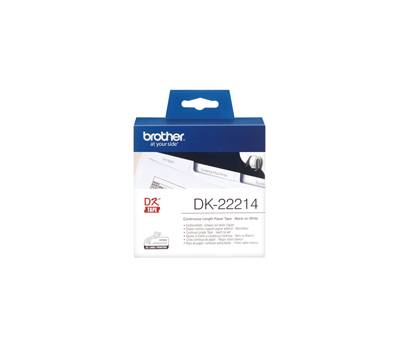 Rotolo etichetta continua - nero-bianco - 12 mm x 30,48 mt - DK22214 - Brother - DK-22214 - 4977766628525 - DMwebShop