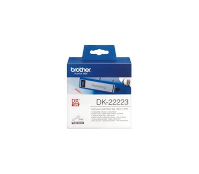Nastro adesivo - nero-bianco - 50 mm x 30,48 mt - Brother - DK22223 - 4977766654982 - DMwebShop
