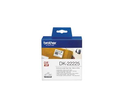 Nastro adesivo - nero-bianco - 38 mm x 30,48 mt - Brother - DK22225 - 4977766667548 - DMwebShop