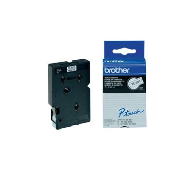 Nastro - bianco-nero - TC201 - 12 mm x 7,7mt - Brother - TC-201 - 4977766050524 - DMwebShop